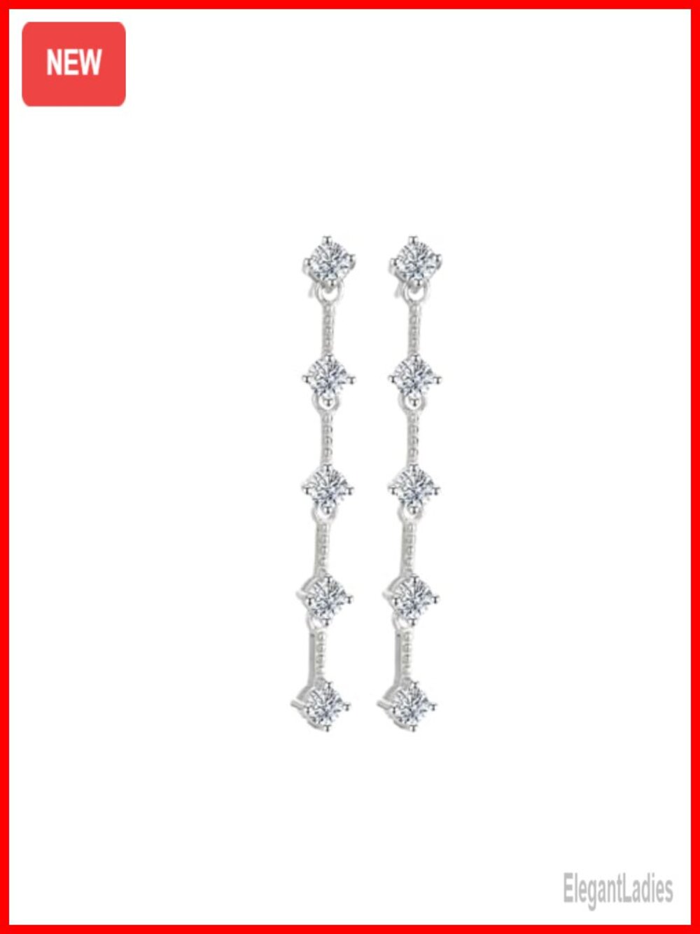1ct Diamond Hoop Earrings White Gold Sterling Silver Dangle VVS1